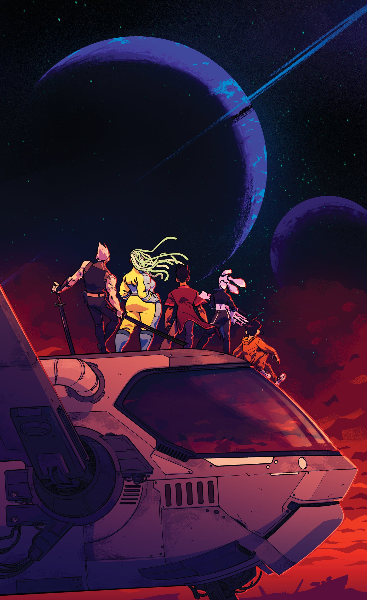 'Shooting Stars' Metal Poster