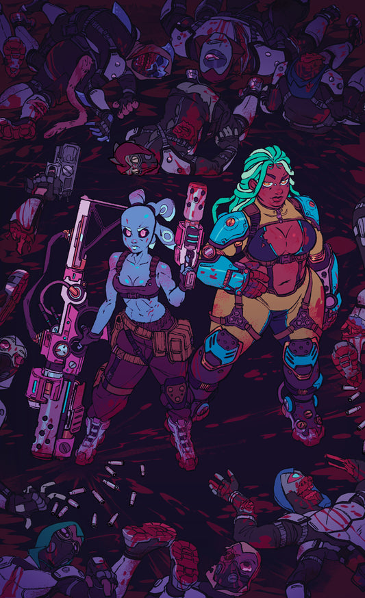 'Tasha & Vega Slay' Metal Poster